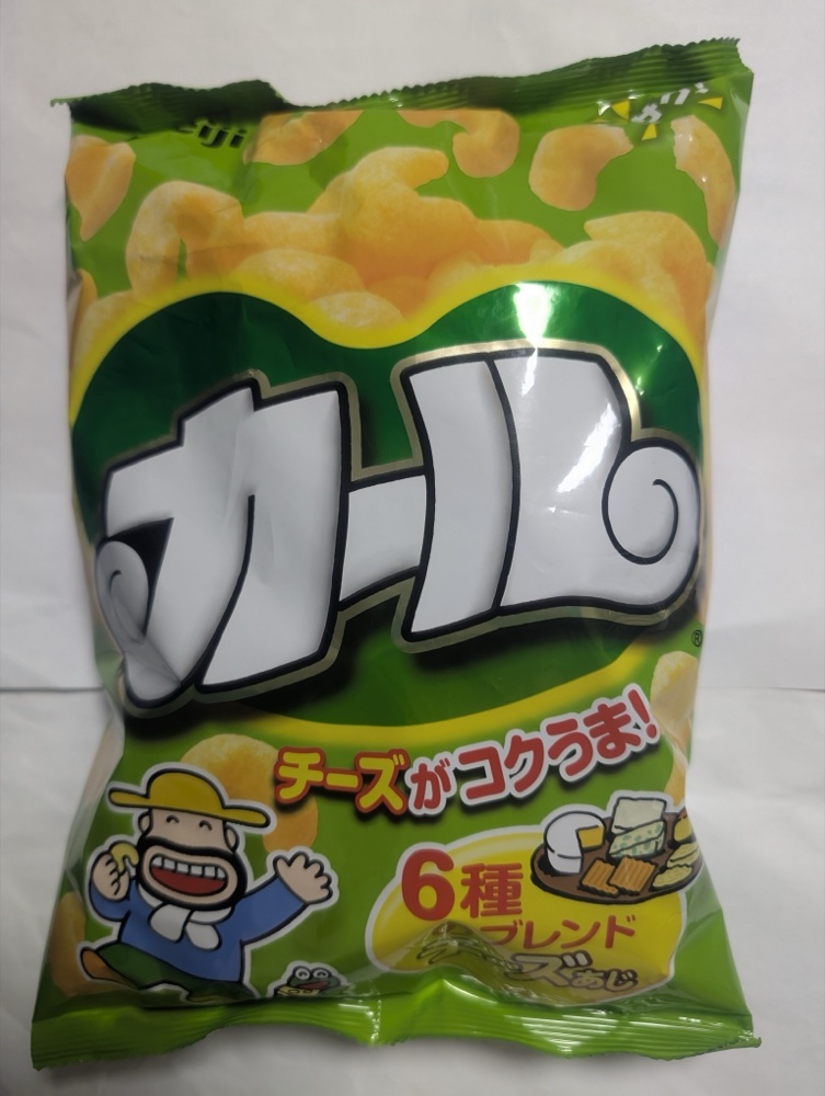 Karl, Meiji's cheese-flavored corn puff snack